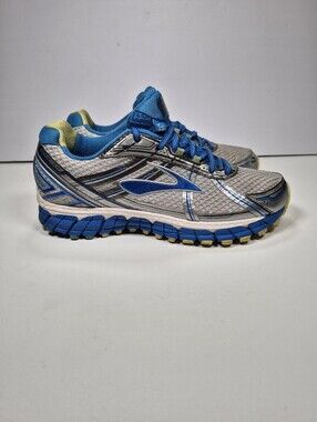 BROOKS Women's 8.5 D WIDE Adrenaline GTS 15 Running Shoes Gray Blue 1201741D179